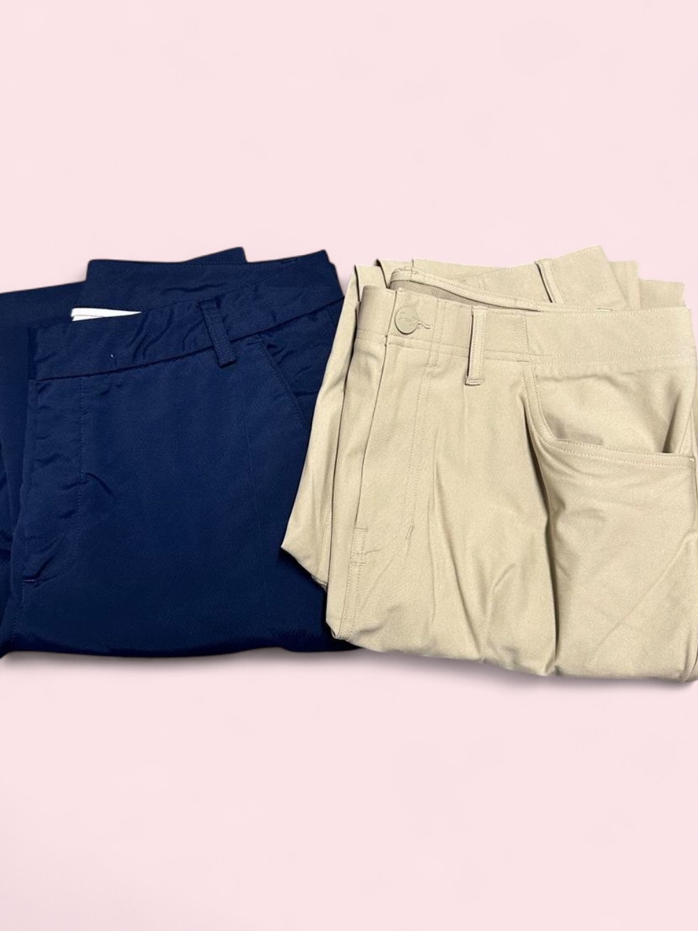 Classic Navy and Beige Pants Duo
